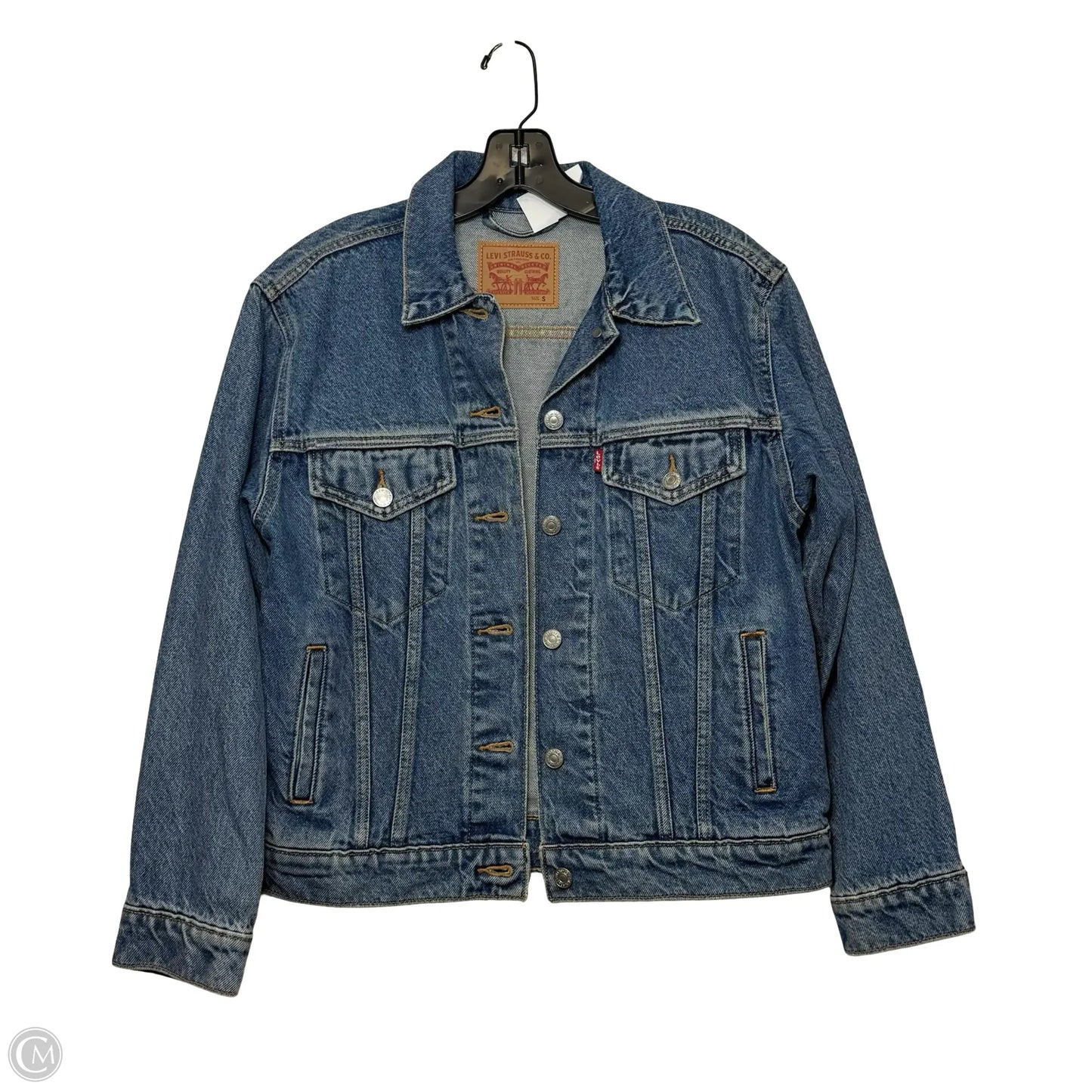 Jacket Denim By Levis In Blue Denim, Size: S
