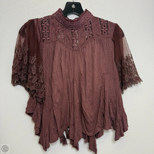Top Short Sleeve By Free People In Red, Size: M