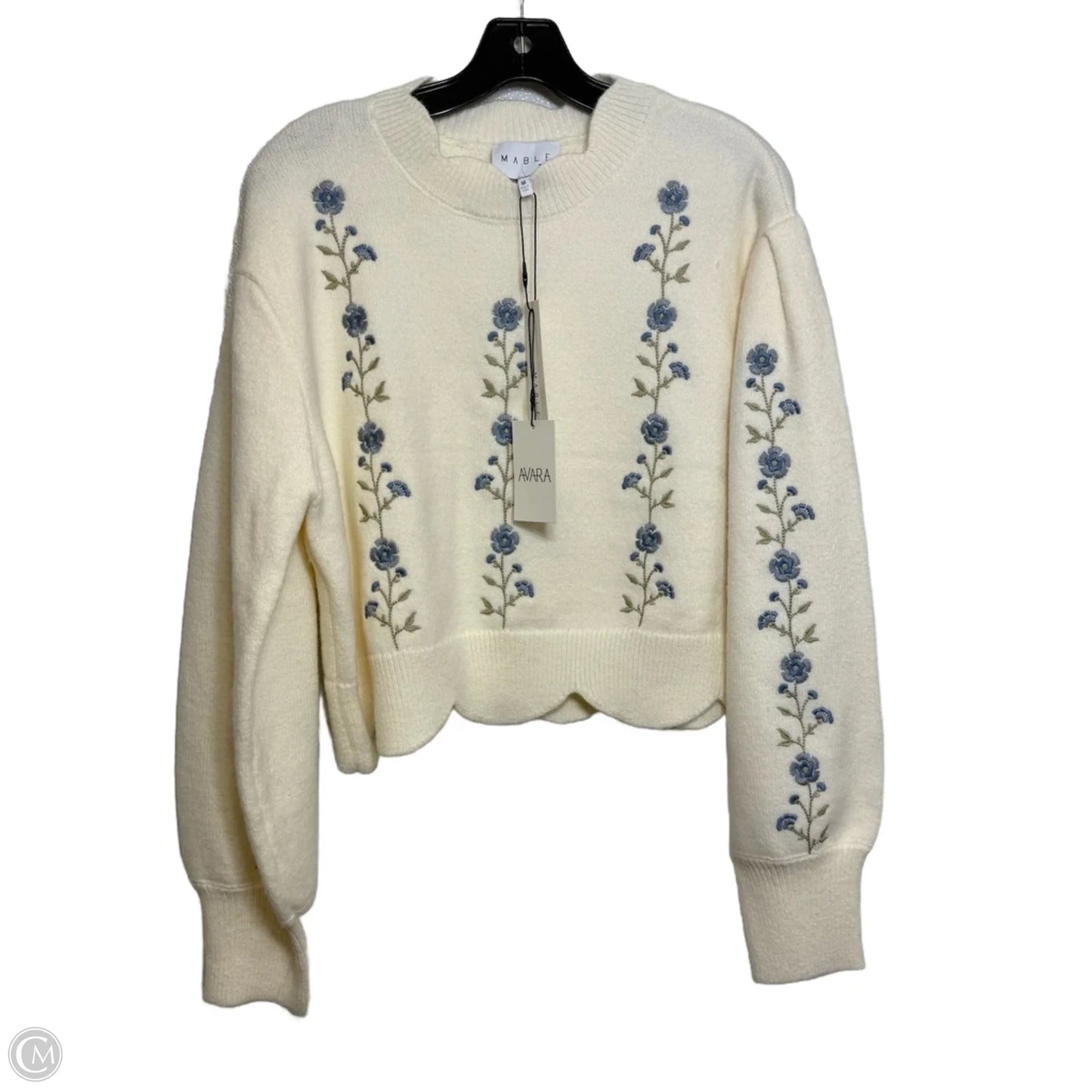 Sweater By Mable In White, Size: M