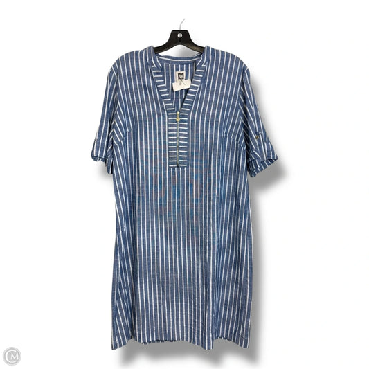 Dress Casual Midi By Anne Klein In Striped Pattern, Size: 14