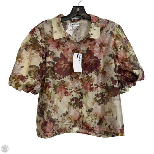 Top Short Sleeve By Bailey 44 In Floral Print, Size: L