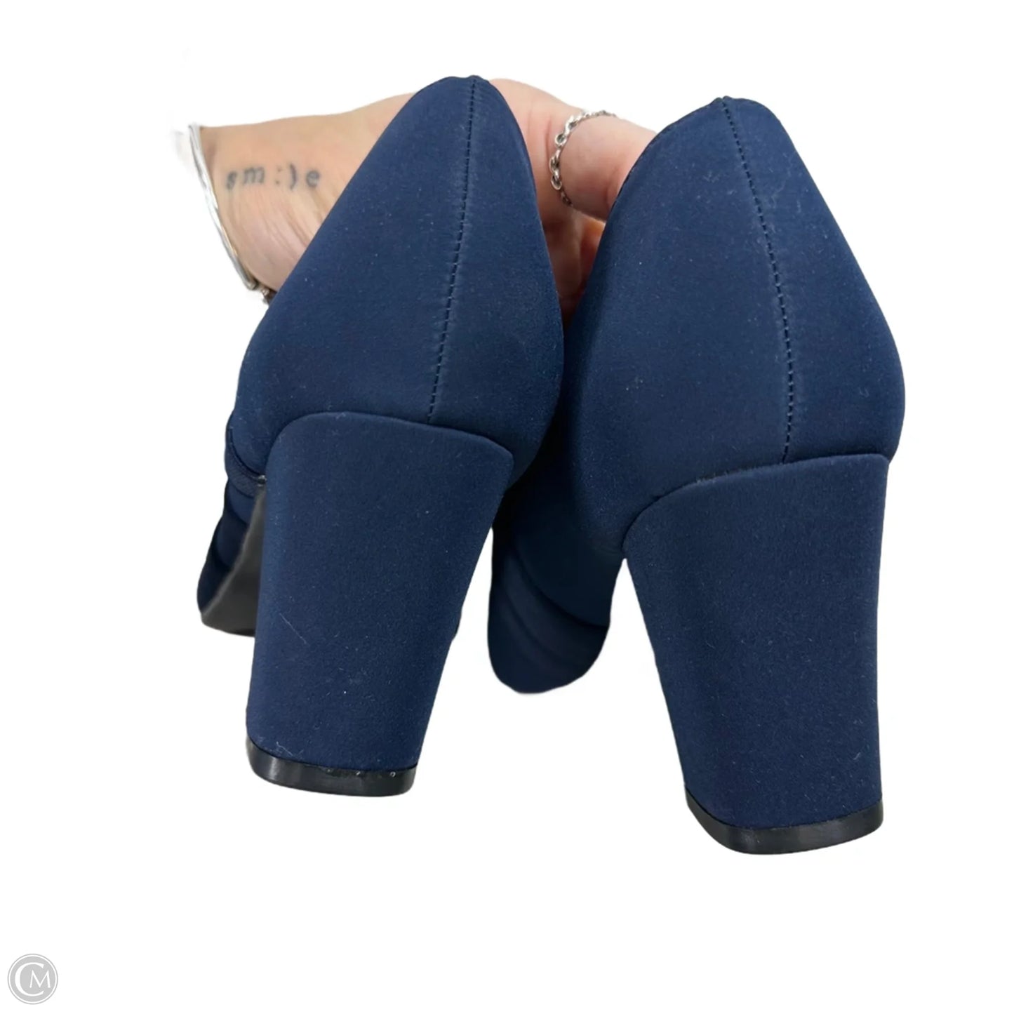 Shoes Heels Block By Clothes Mentor In Navy, Size: 8