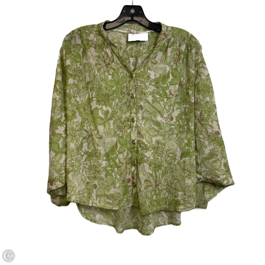 Top 3/4 Sleeve By Pilcro In Green, Size: Xxs