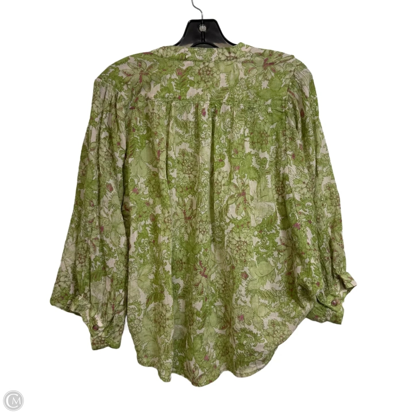 Top 3/4 Sleeve By Pilcro In Green, Size: Xxs