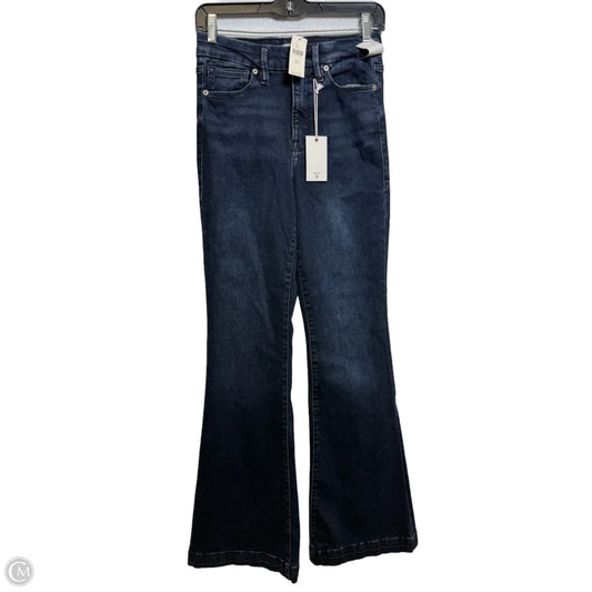 Jeans Flared By Good American In Blue Denim, Size: 0