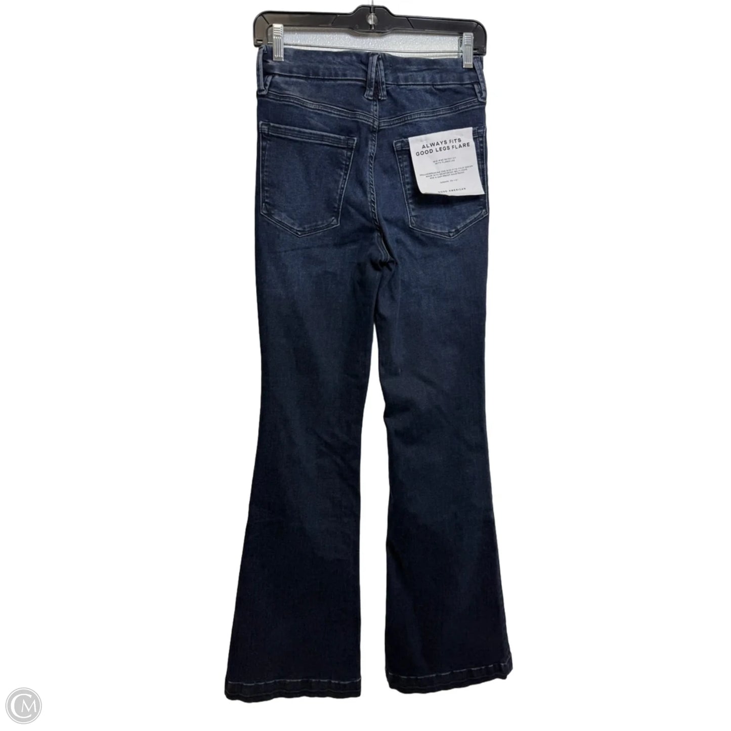 Jeans Flared By Good American In Blue Denim, Size: 0