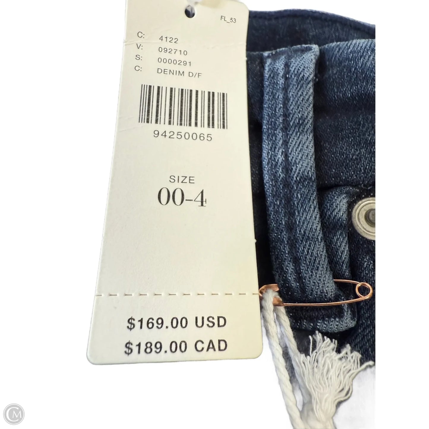 Jeans Flared By Good American In Blue Denim, Size: 0