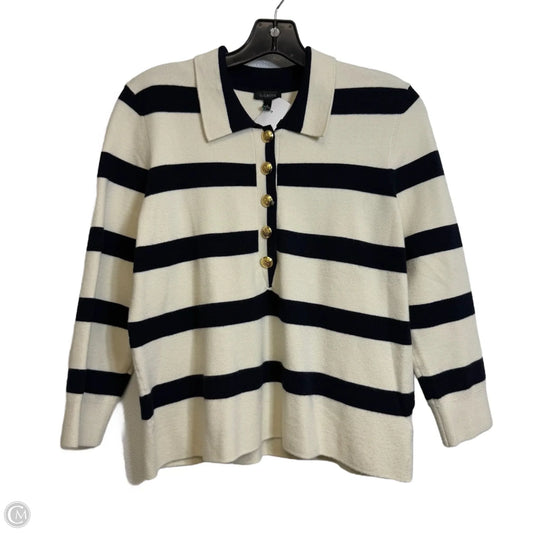Top Long Sleeve By Talbots In Striped Pattern, Size: M