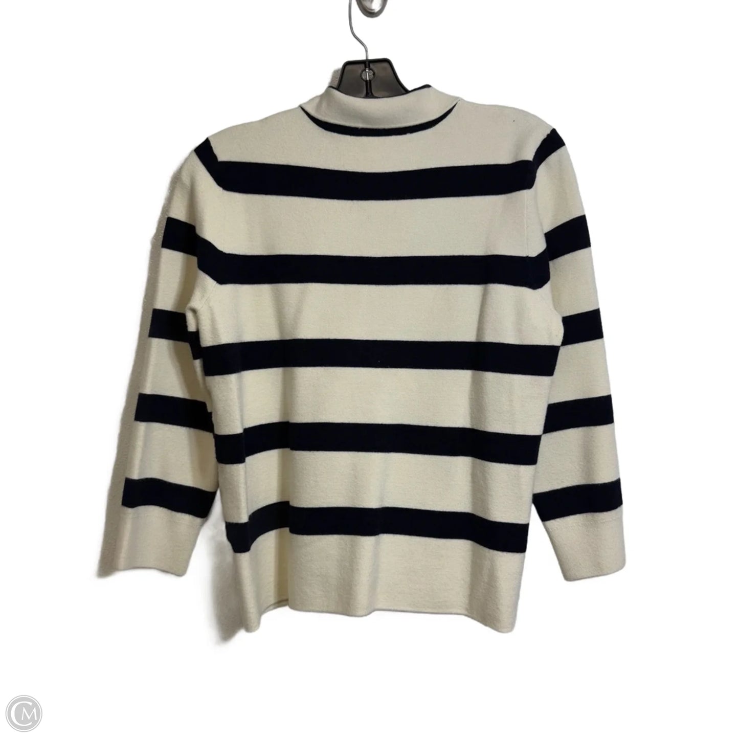 Top Long Sleeve By Talbots In Striped Pattern, Size: M