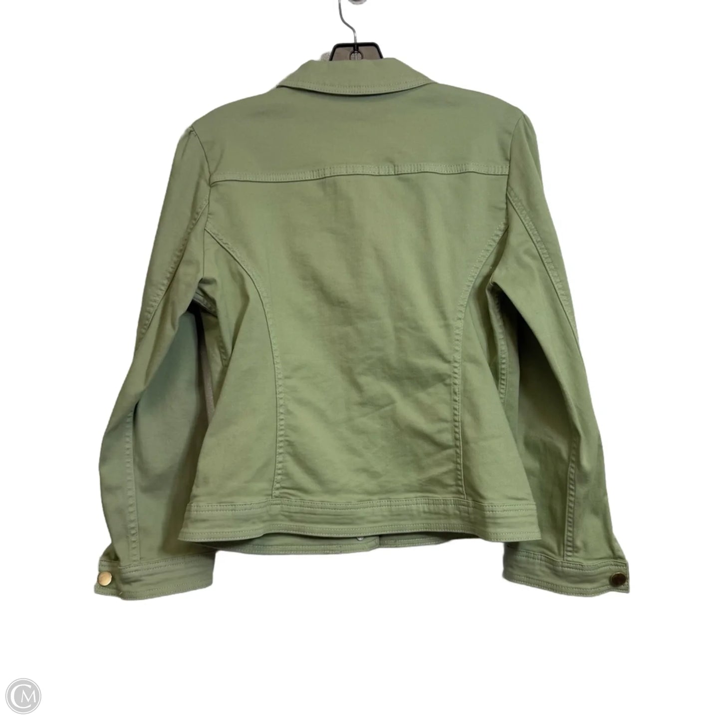 Jacket Denim By Soft Surroundings In Green Denim, Size: S