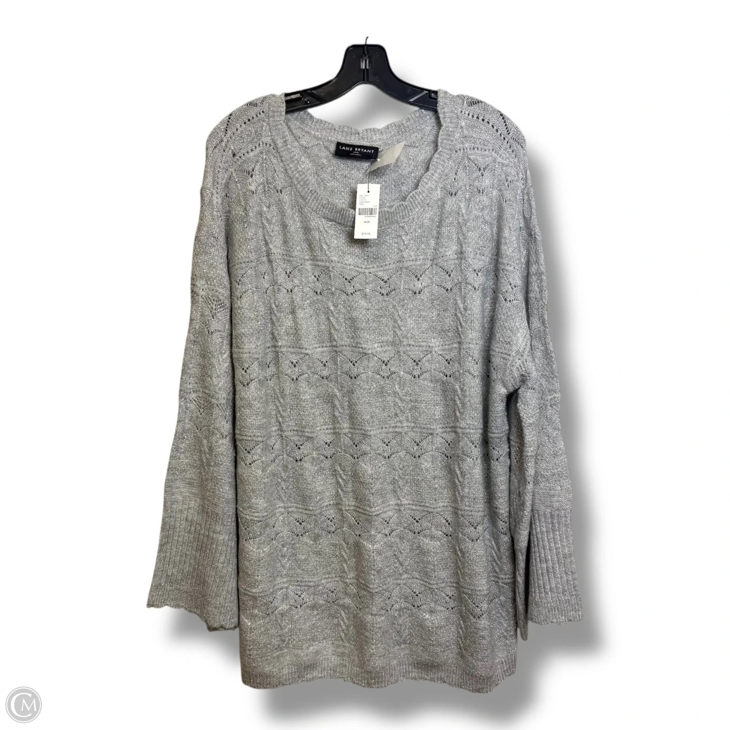 Sweater By Lane Bryant In Silver, Size: 1x