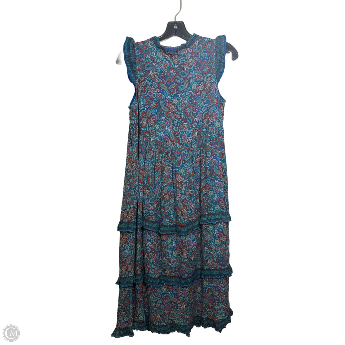 Dress Casual Midi By J. Jill In Paisley Print, Size: Xs