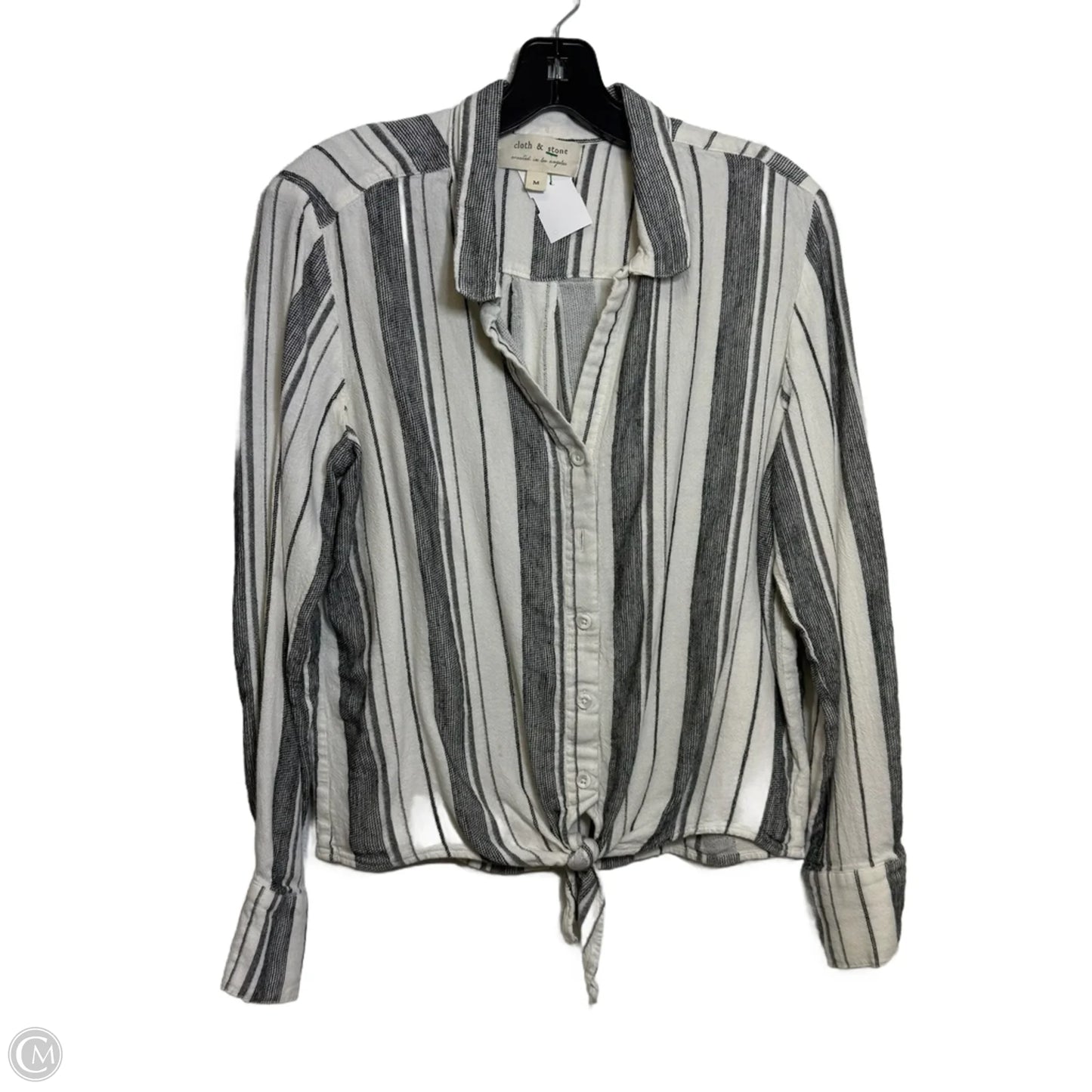Top Long Sleeve By Cloth & Stone In Striped Pattern, Size: M
