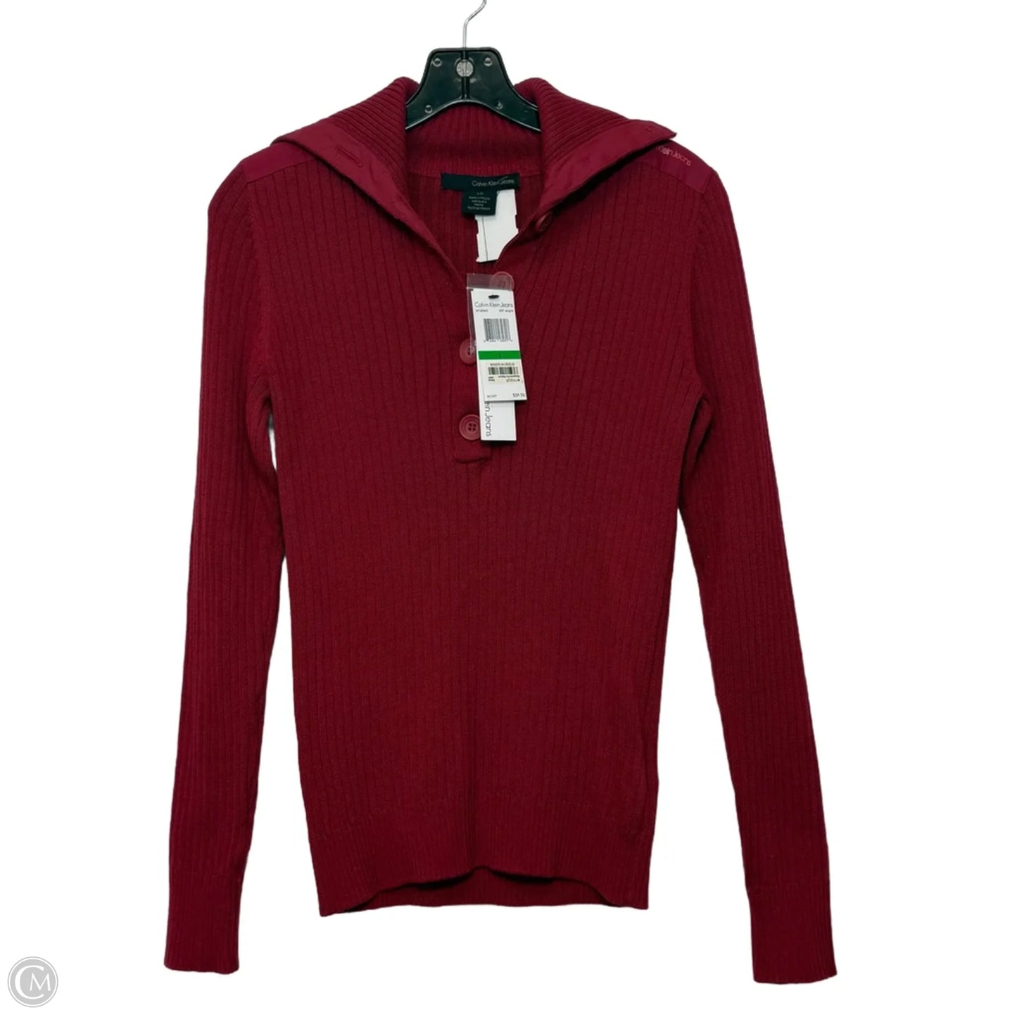 Sweater By Calvin Klein In Red, Size: L