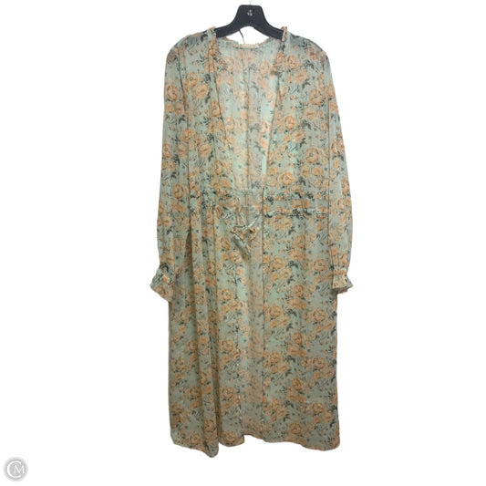 Swimwear Cover-up By Clothes Mentor In Floral Print, Size: L