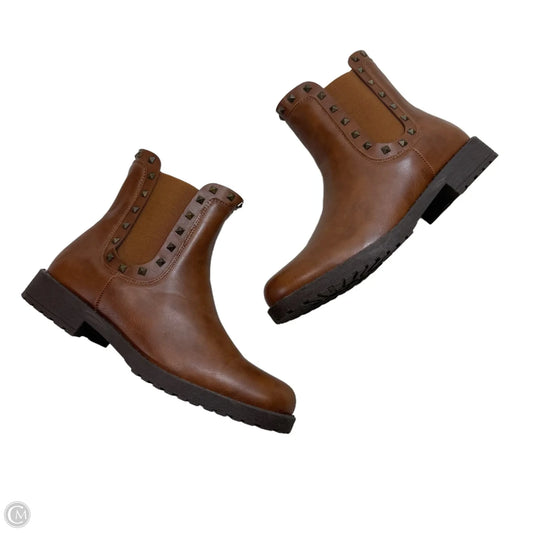 Boots Ankle Flats By Olivia Miller In Brown, Size: 11