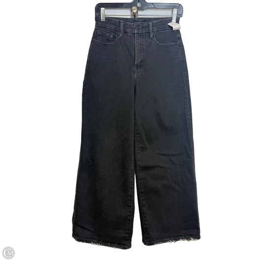 Jeans Wide Leg By Good American In Black, Size: 4