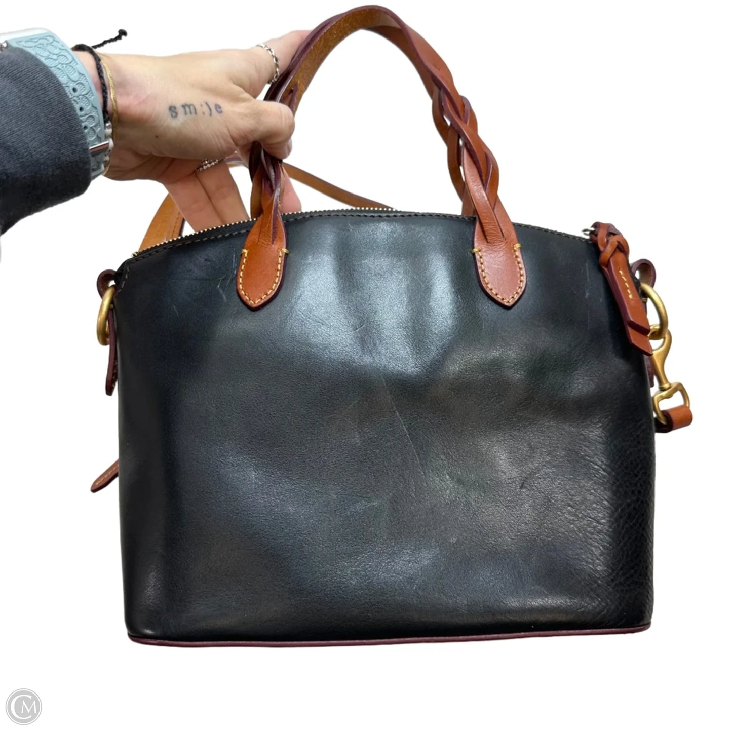 Satchel Handbag Designer By Dooney And Bourke, Size: Medium