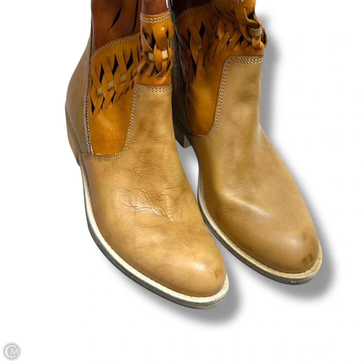 Boots Mid-calf Flats By White Mountain In Brown & Orange, Size: 38