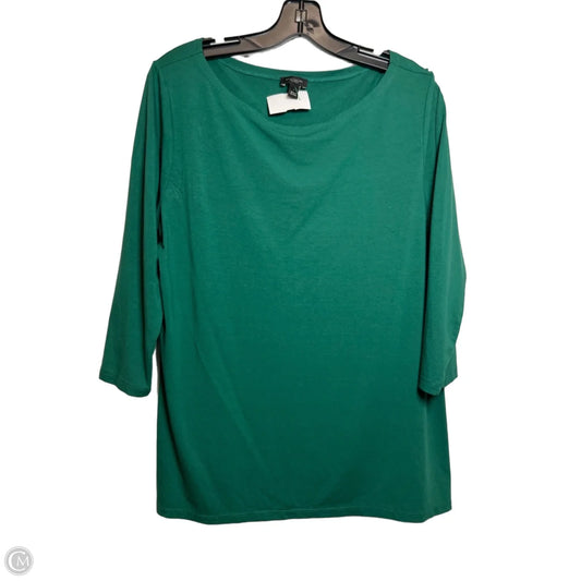Top 3/4 Sleeve By Ann Taylor In Green, Size: L