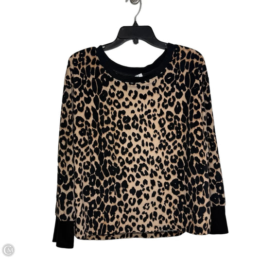 Top Long Sleeve By Betsey Johnson In Animal Print, Size: L