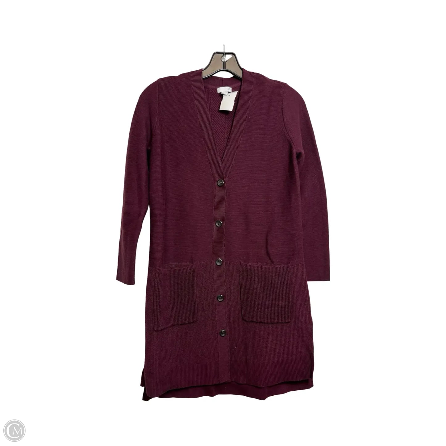 Sweater Cardigan By J. Jill In Maroon, Size: S