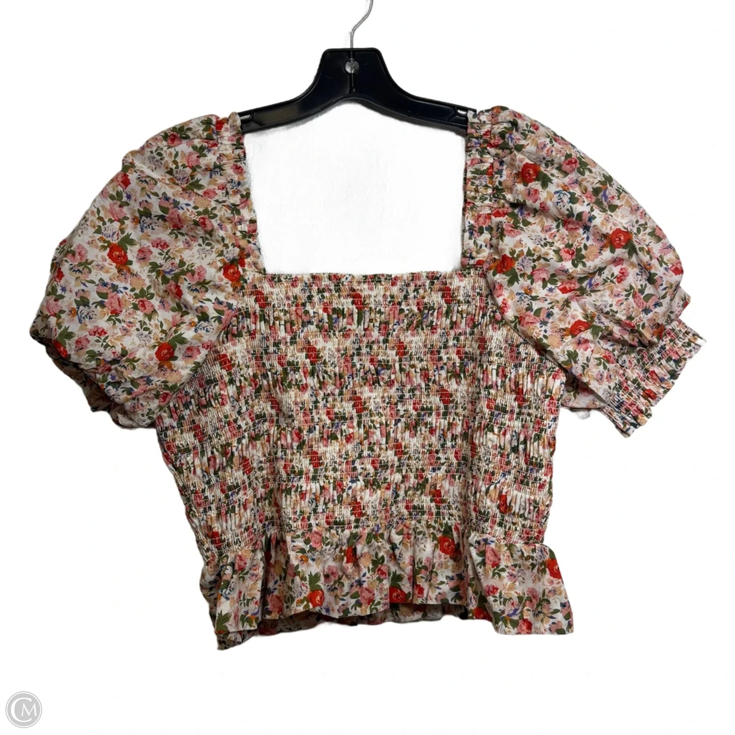 Top Short Sleeve By Vici In Floral Print, Size: L