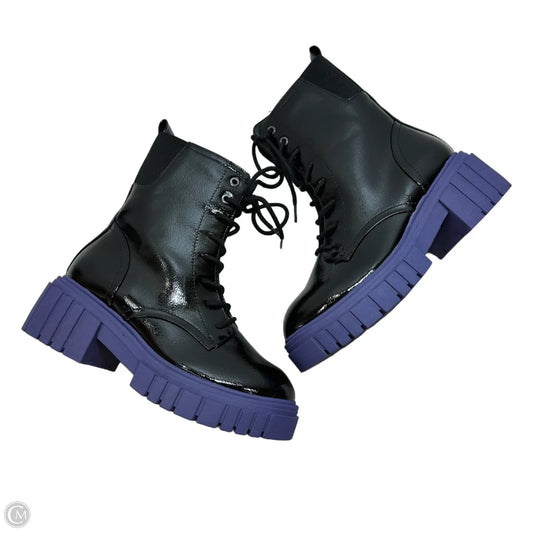 Boots Ankle Flats By Call It Spring In Black & Purple, Size: 8