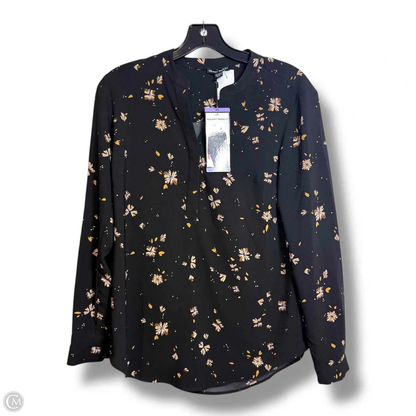 Top Long Sleeve By Hilary Radley In Black, Size: Xs