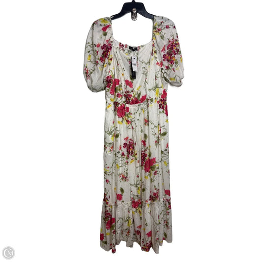 Dress Casual Midi By Lane Bryant In Floral Print, Size: 14
