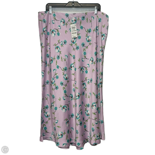 Skirt Midi By On 34th In Floral Print, Size: Xl
