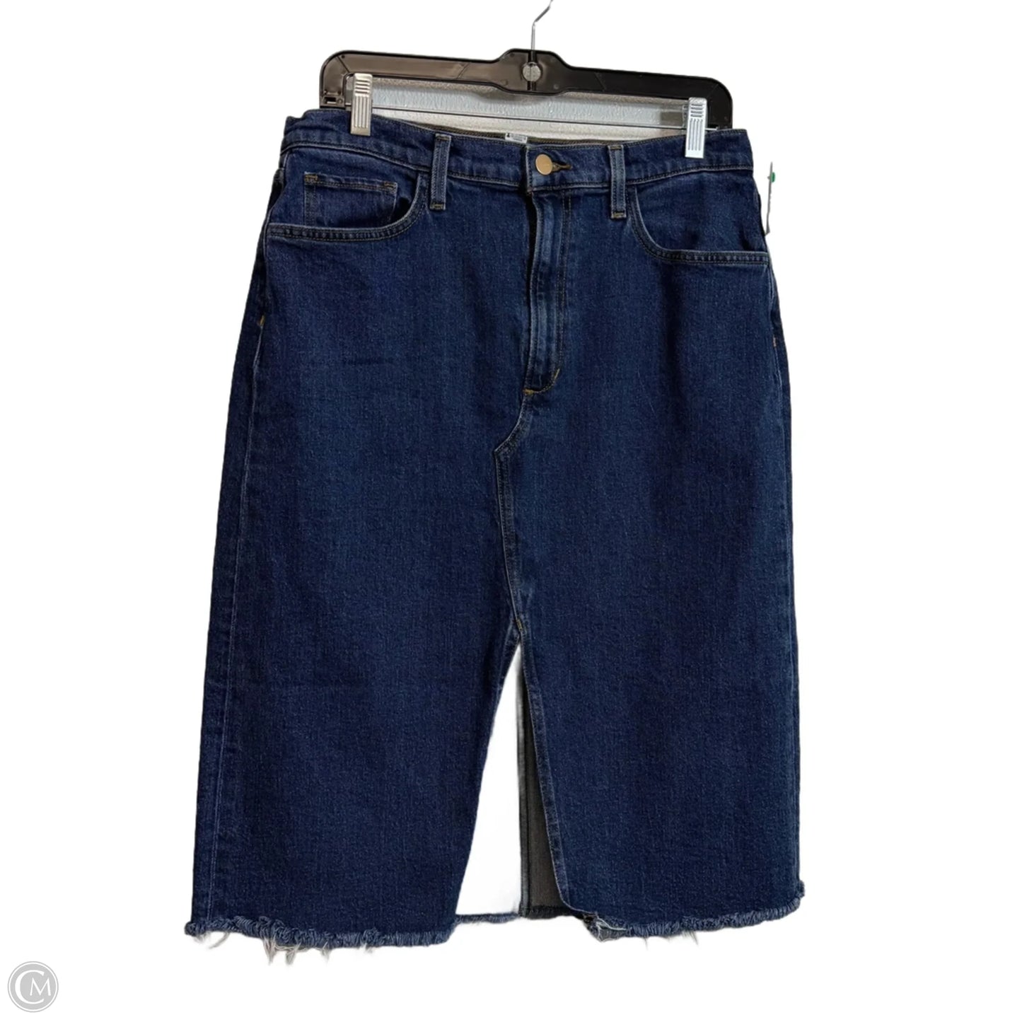 Skirt Midi By Clothes Mentor In Blue Denim, Size: 12