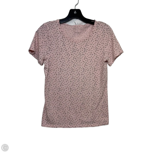 Top Short Sleeve Basic By Ann Taylor In Pink, Size: S