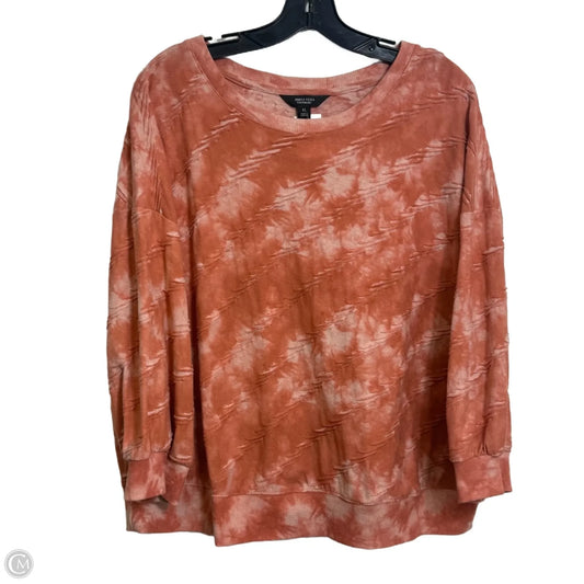 Top Long Sleeve By Simply Vera In Orange, Size: Xl