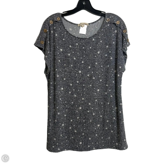 Top Short Sleeve By Clothes Mentor In Grey, Size: 1x