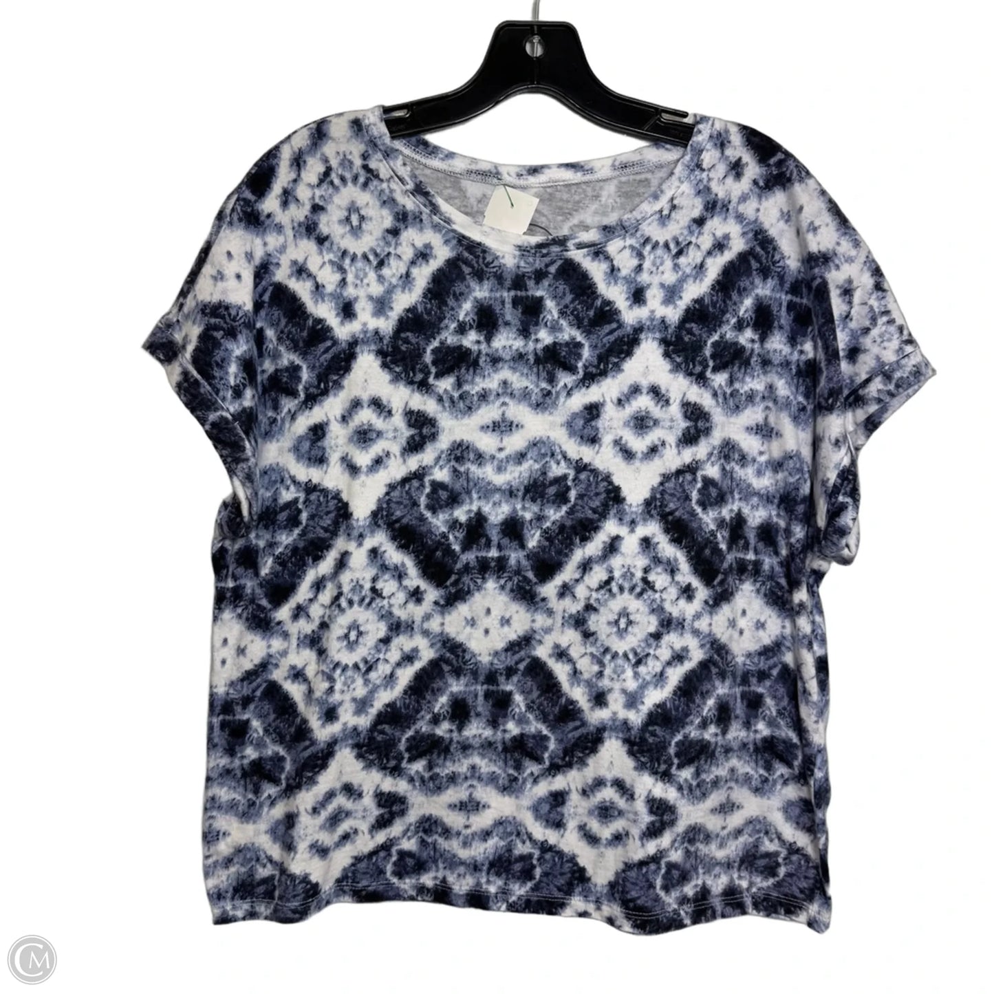 Top Short Sleeve By Inc In Blue, Size: M