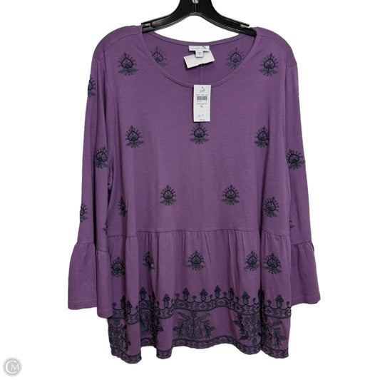Top Long Sleeve By Pure Jill In Purple, Size: Xl