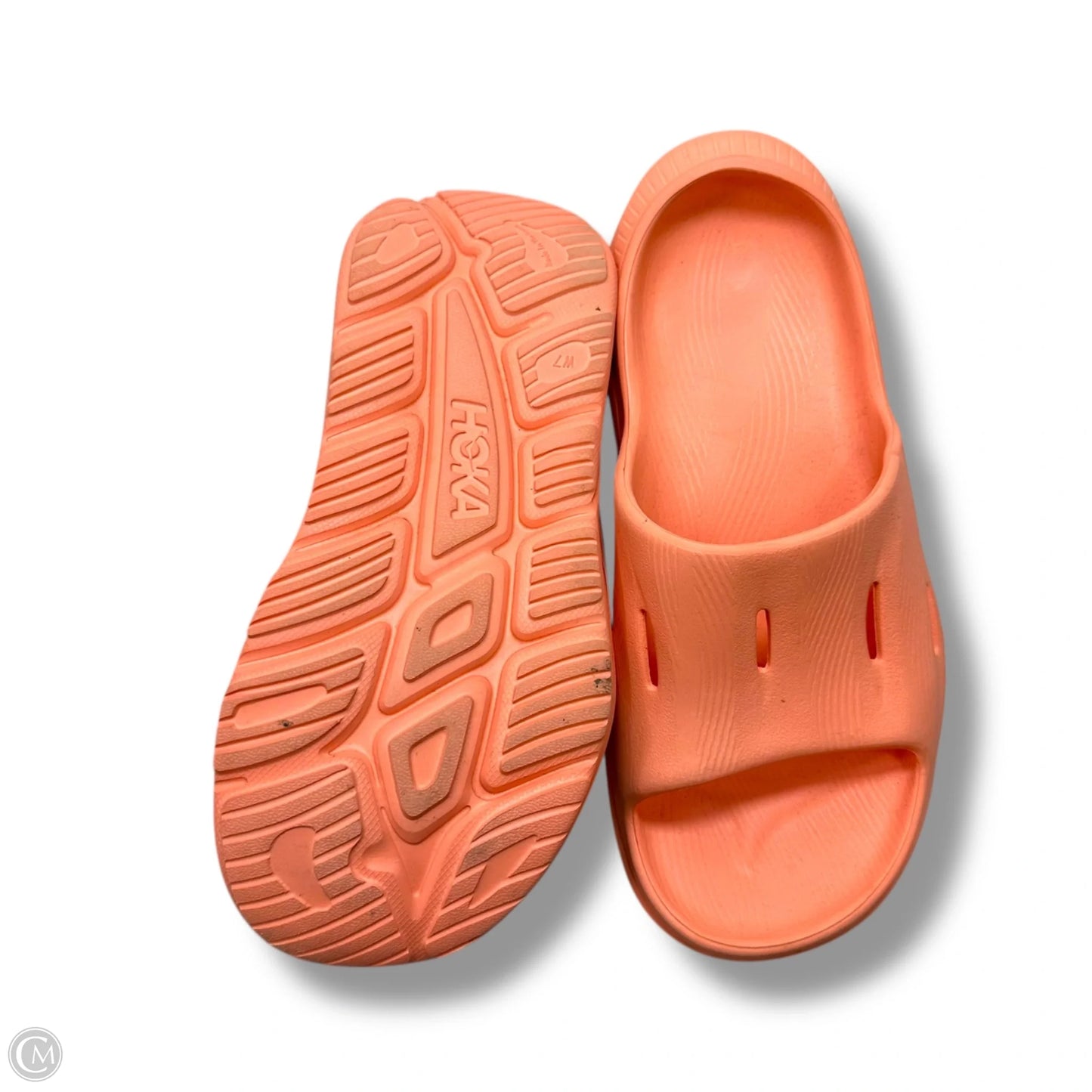 Sandals Flats By Hoka In Peach, Size: 7