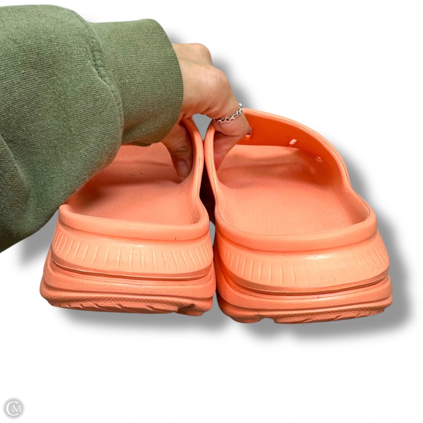 Sandals Flats By Hoka In Peach, Size: 7