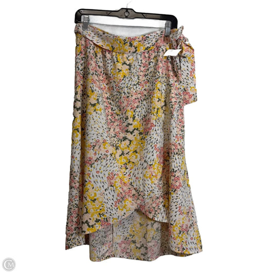 Skirt Midi By Loft In Floral Print, Size: 6