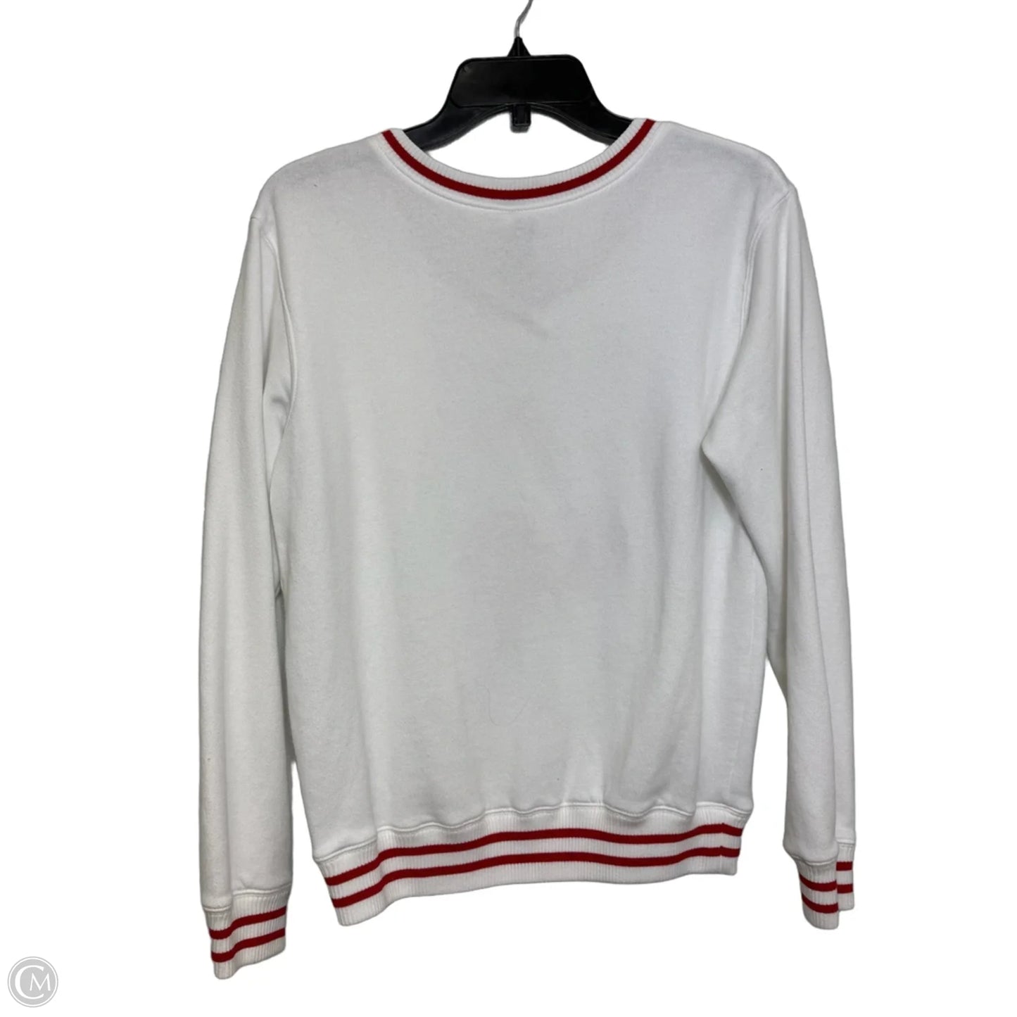 Sweatshirt Crewneck By Clothes Mentor In White, Size: S