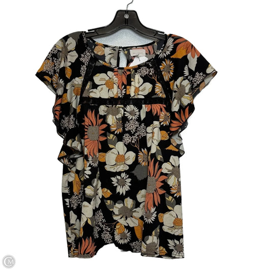 Top Sleeveless By Melloday In Floral Print, Size: L