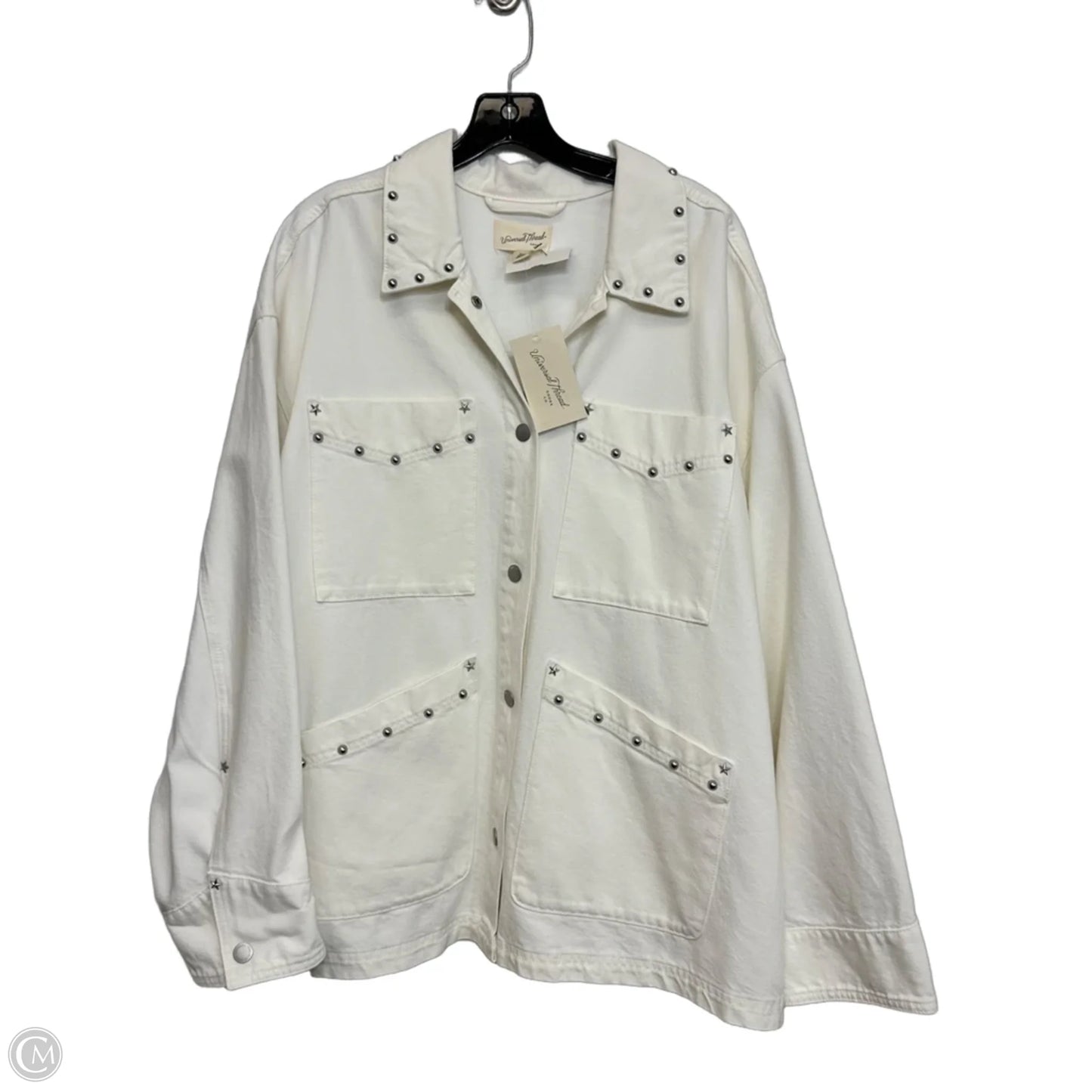 Jacket Denim By Universal Thread In White Denim, Size: Xl
