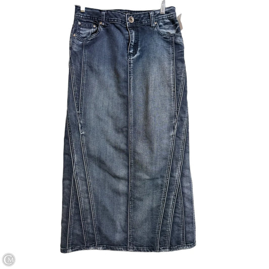 Skirt Midi By Baccini In Blue Denim, Size: 4