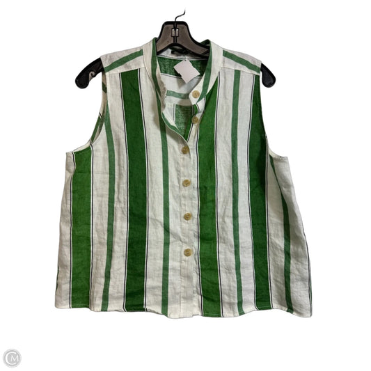 Top Sleeveless By Ann Taylor In Striped Pattern, Size: M