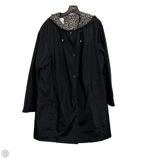 Coat Raincoat By Clothes Mentor In Animal Print, Size: Xl