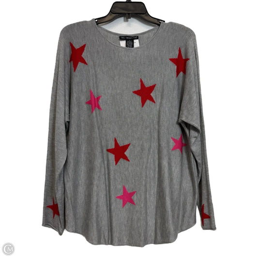 Top Long Sleeve By Clothes Mentor In Grey, Size: L