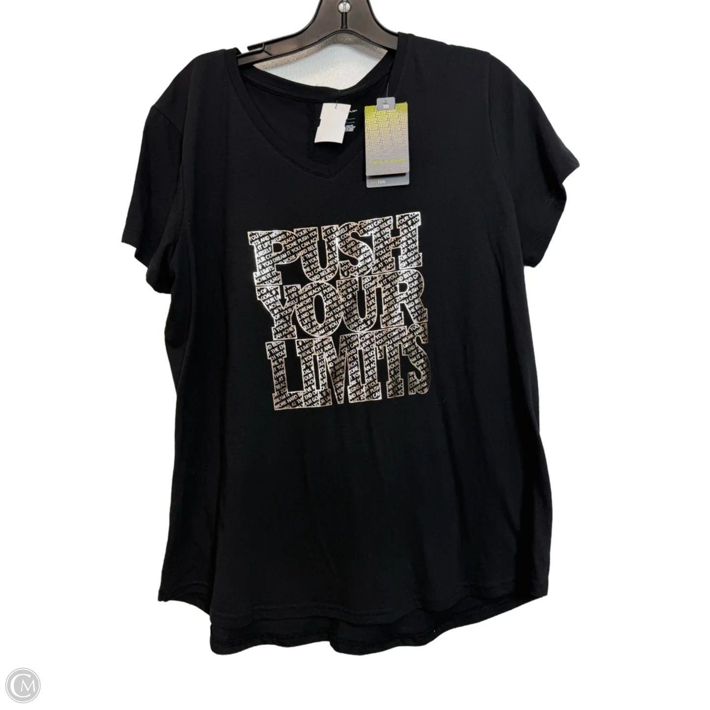 Top Short Sleeve By Tek Gear In Black, Size: Xl