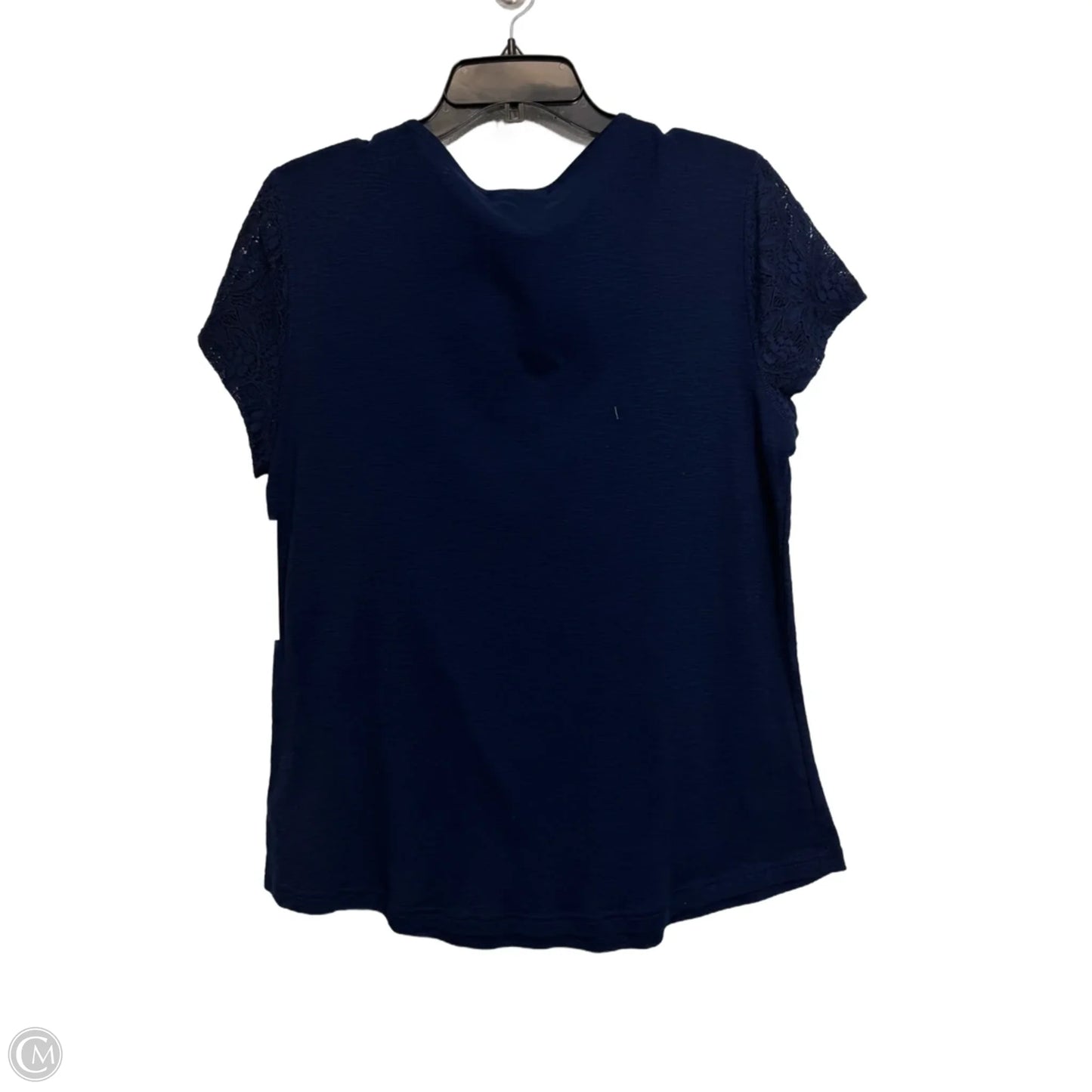 Top Short Sleeve By Chaps In Navy, Size: Xl