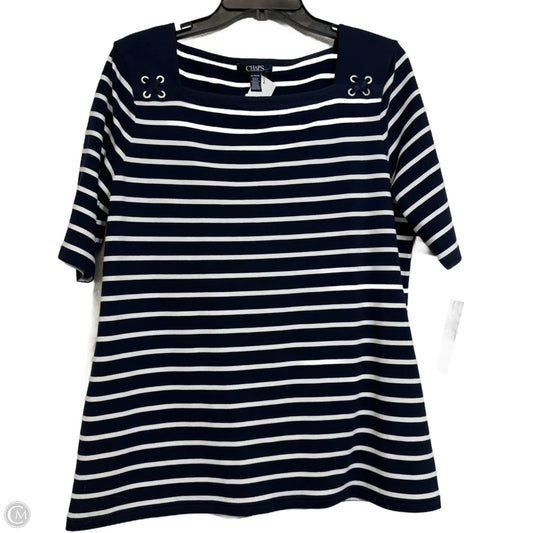 Top Short Sleeve By Chaps In Navy, Size: Xl